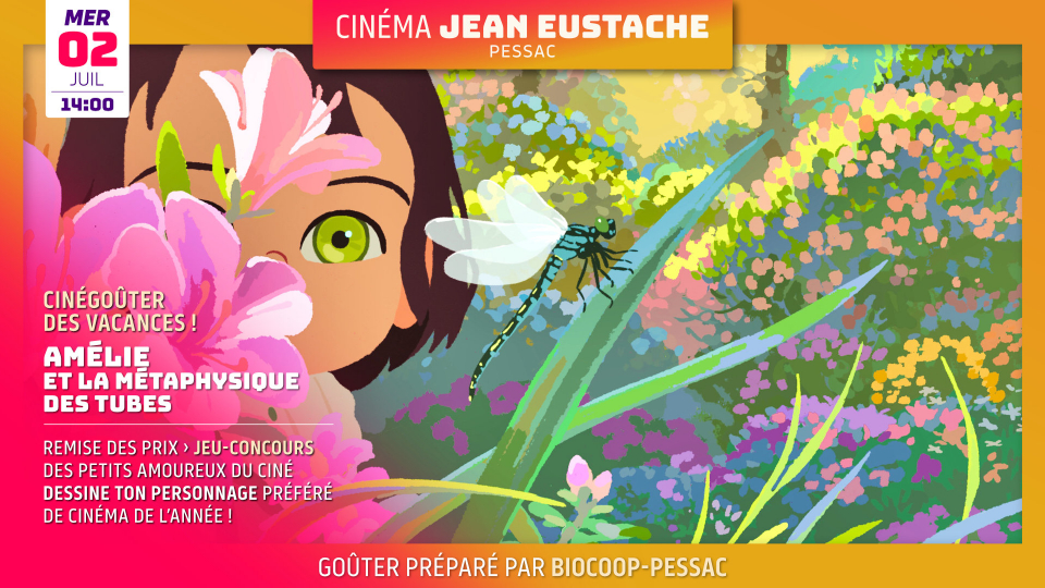 Séance Cinégoûter des vacances ! : AMÉLIE ET LA MÉTAPHYSIQUE DES TUBES ( 7 ANS ET +)
