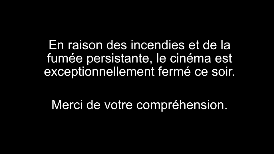 Cinéma fermé